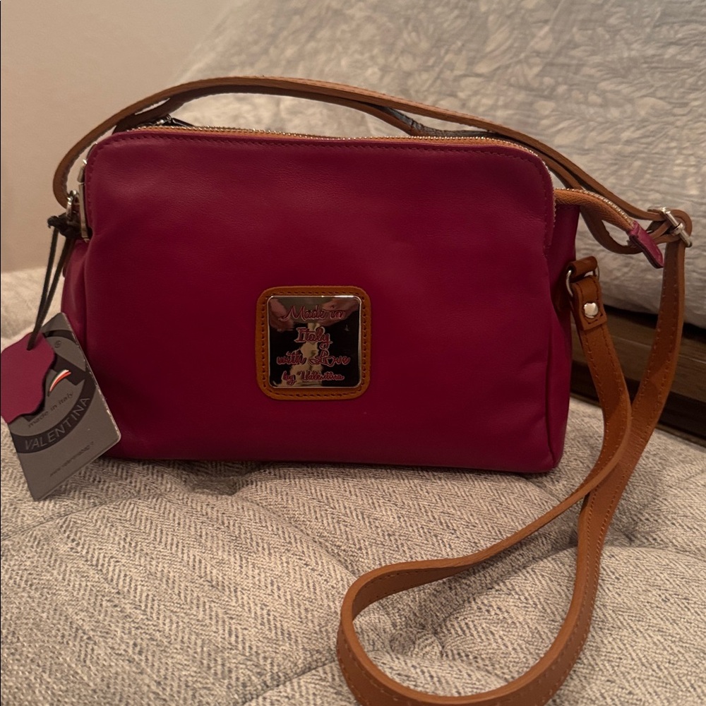 NWT, Valentina  vintage crossbody in a beautiful  magenta pink.